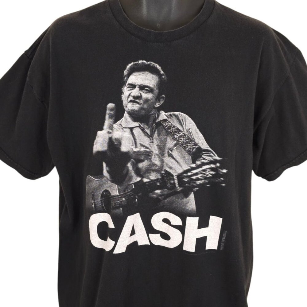 Johnny Cash T Shirt Mens Size XL Black Country Music Tee Jim Marshall